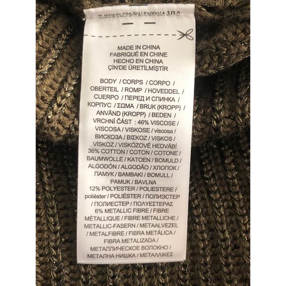 Lauren Ralph Lauren Women's 3X Metallic Rib-Knit Boat Neck Sweater Green NEW - Picture 5 of 6